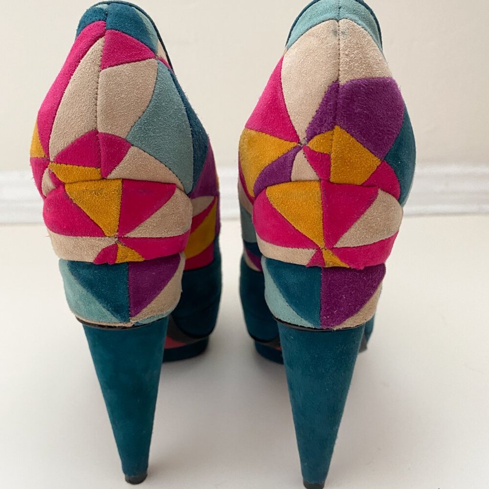 Cesare Paciotti Patchwork Suede Pumps - image 5